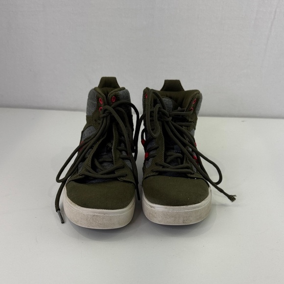 Osiris Kids High-Top Sneakers - Olive and Red - Picture 2 of 10